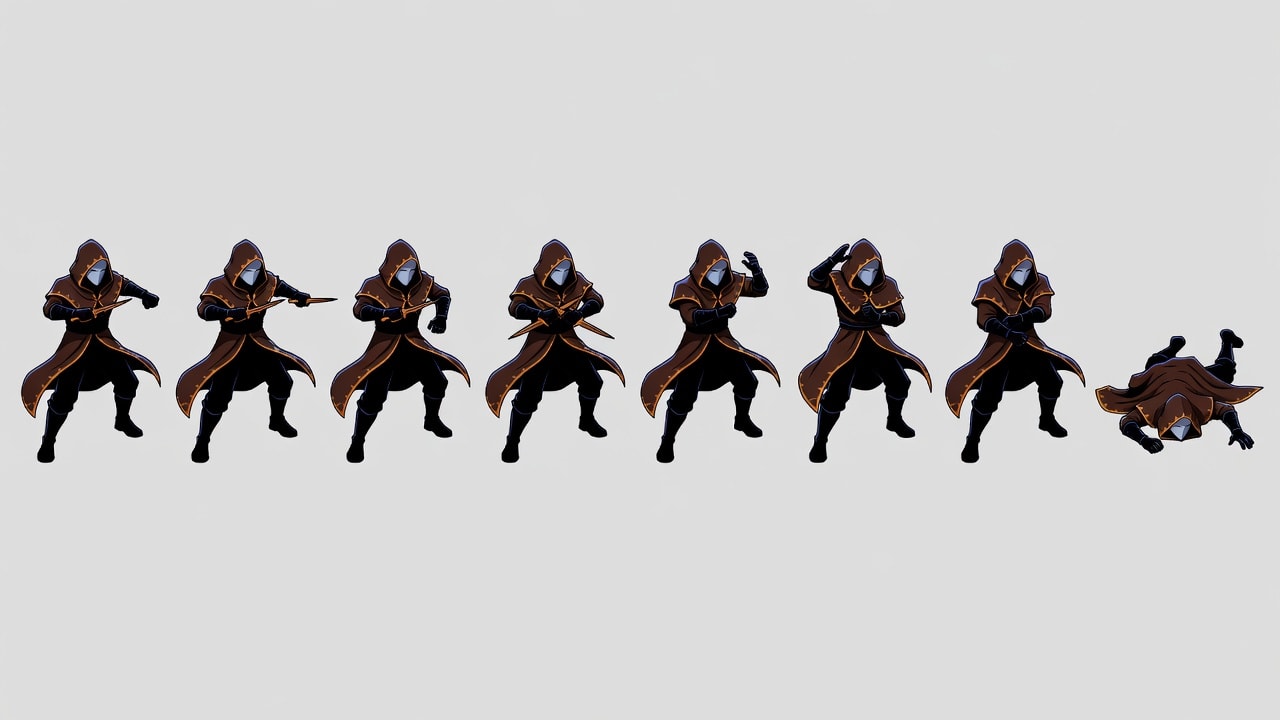 Hooded Assassin - Combat Sprite Sheet