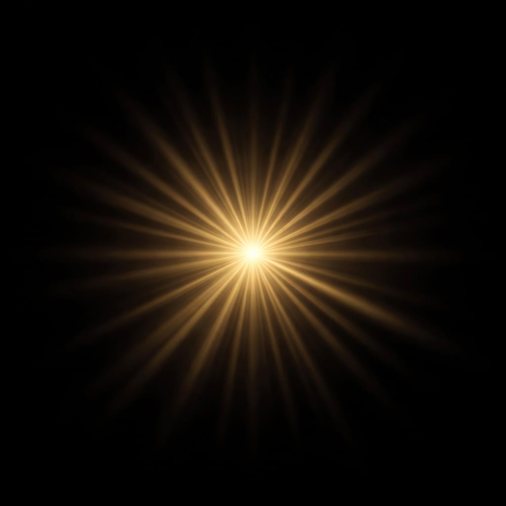 Rayos de sol dorados