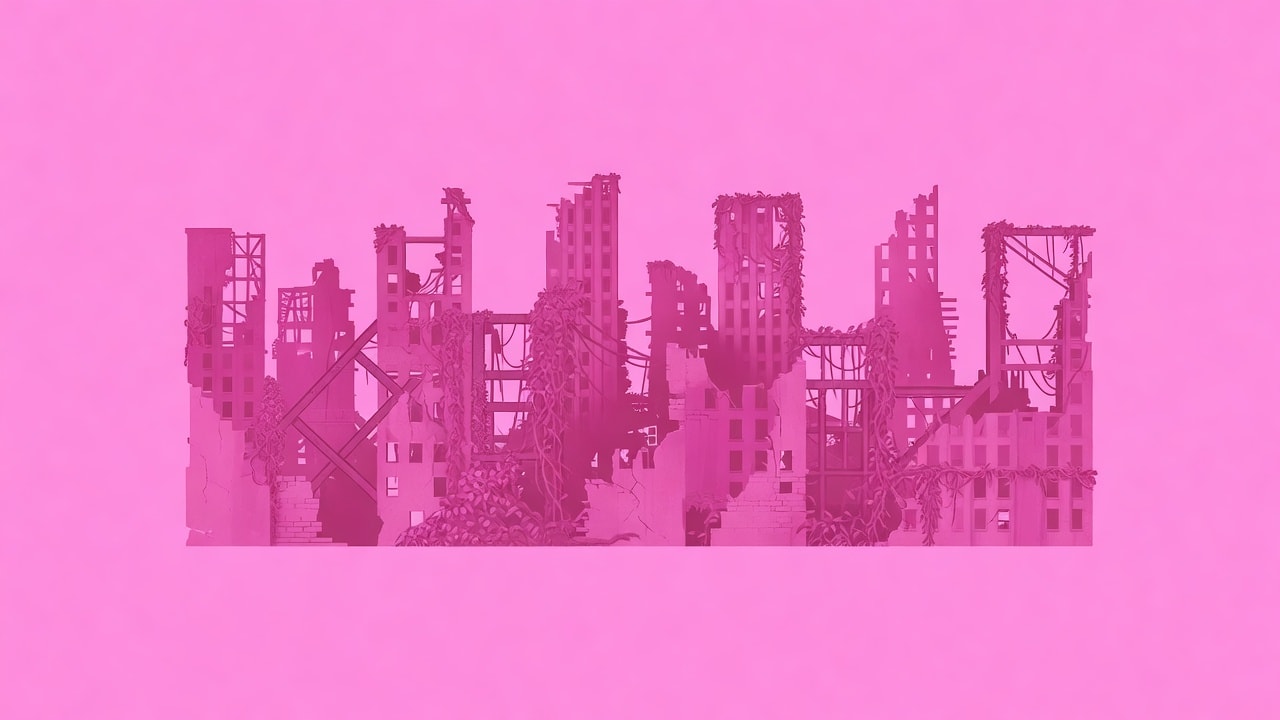 Ruined City Parallax Chroma Background