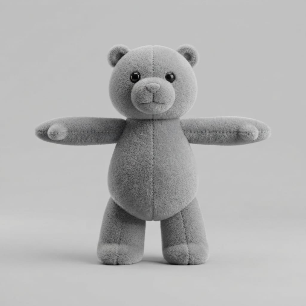 Gray Plush Creature Character (3)