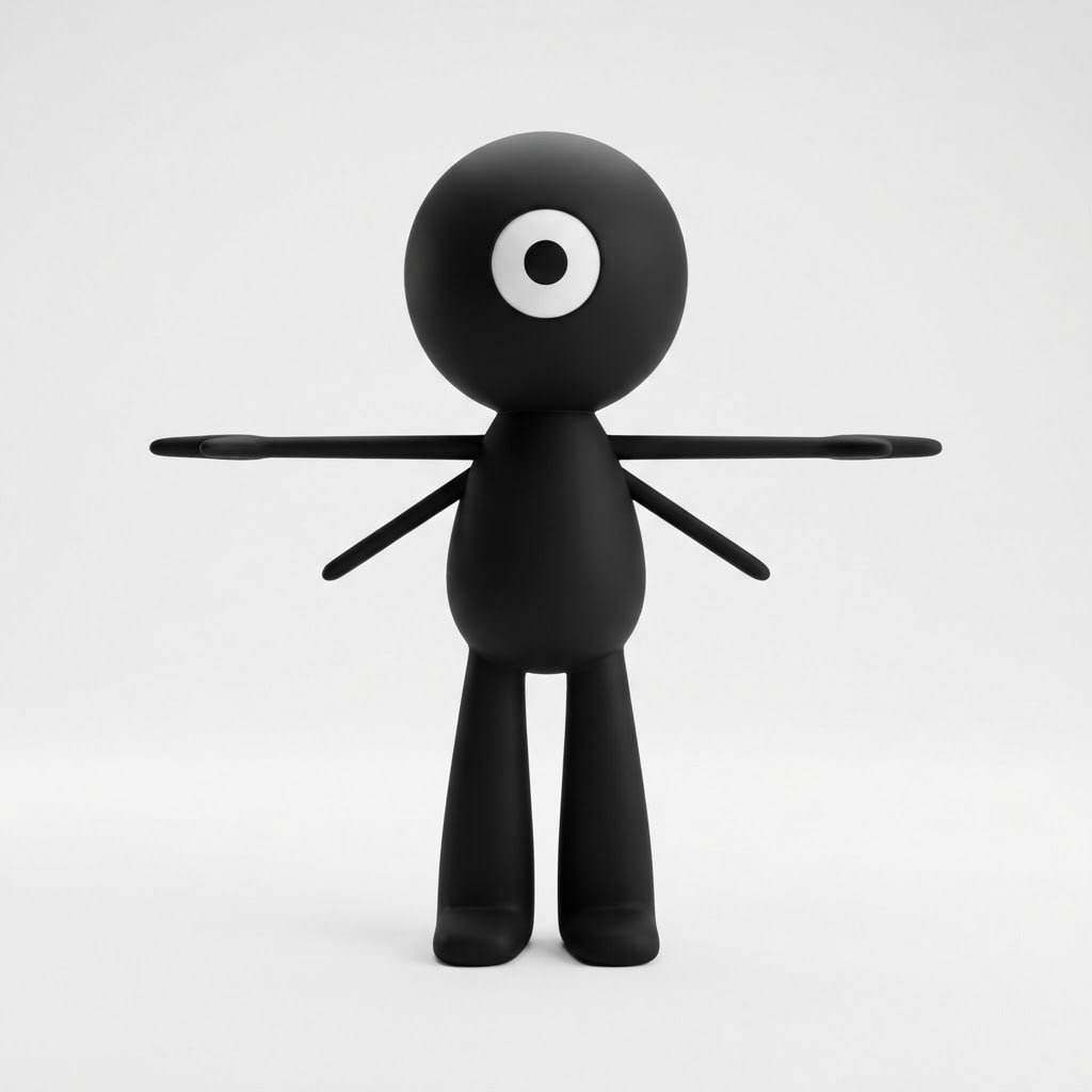 Black Stickfigure Creature