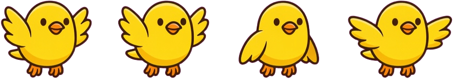 Yellow Bird Sprite Sheet