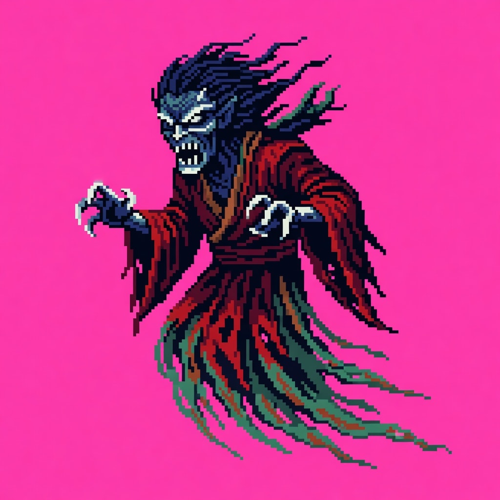 Gate 1 Enemy Oan Hostile Ghost Pixel Sprite