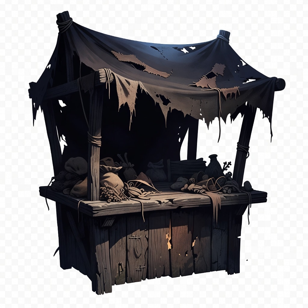 Weathered Dark Market Stall