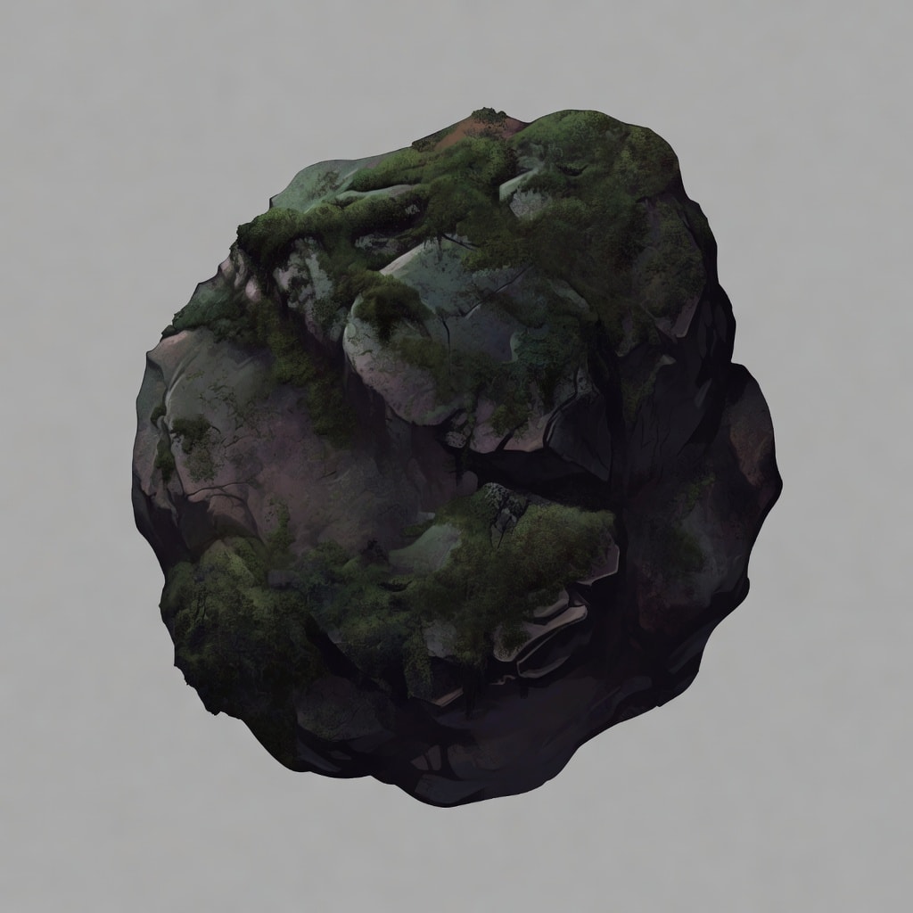 Mossy Fantasy Boulder