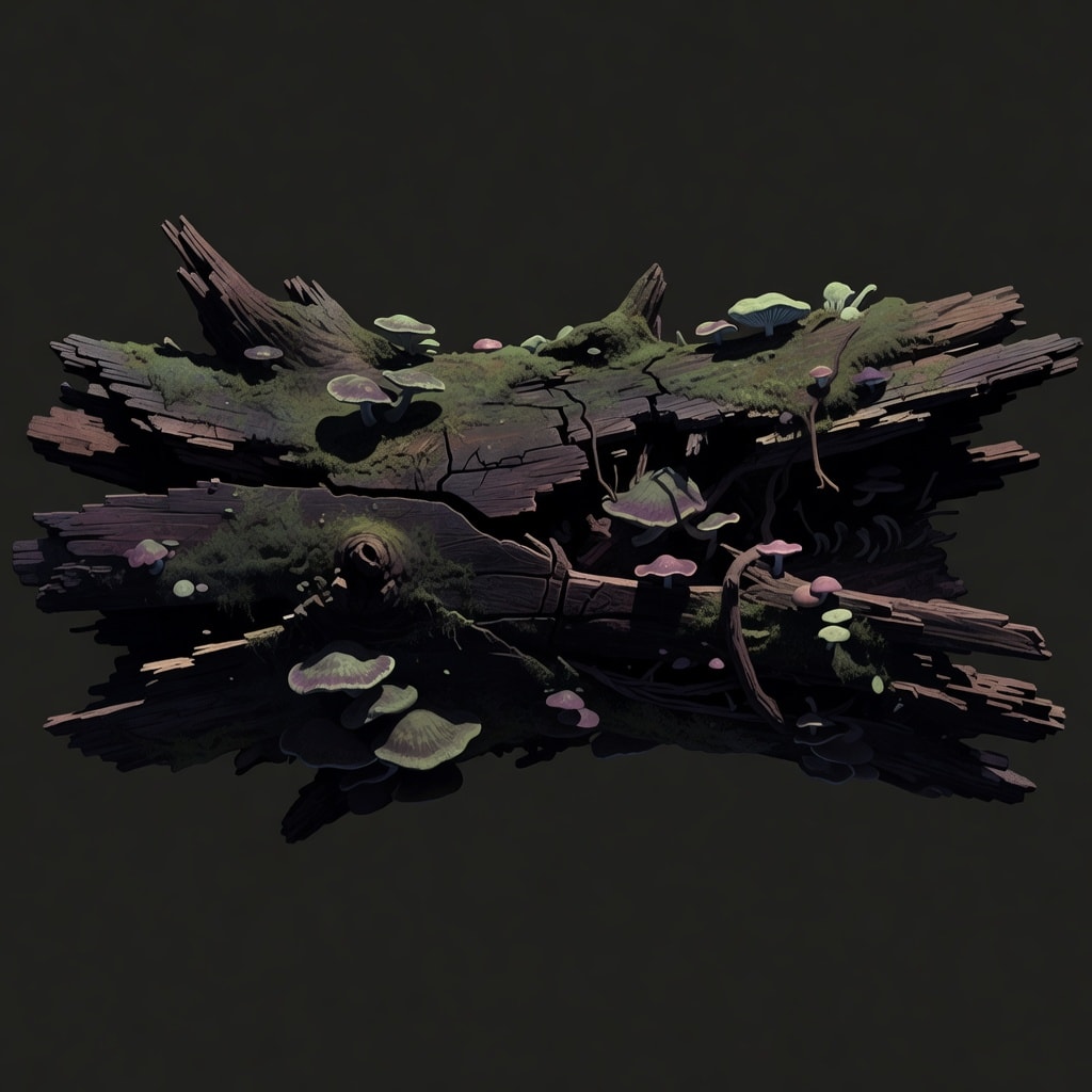 Fallen Mossy Rotting Log