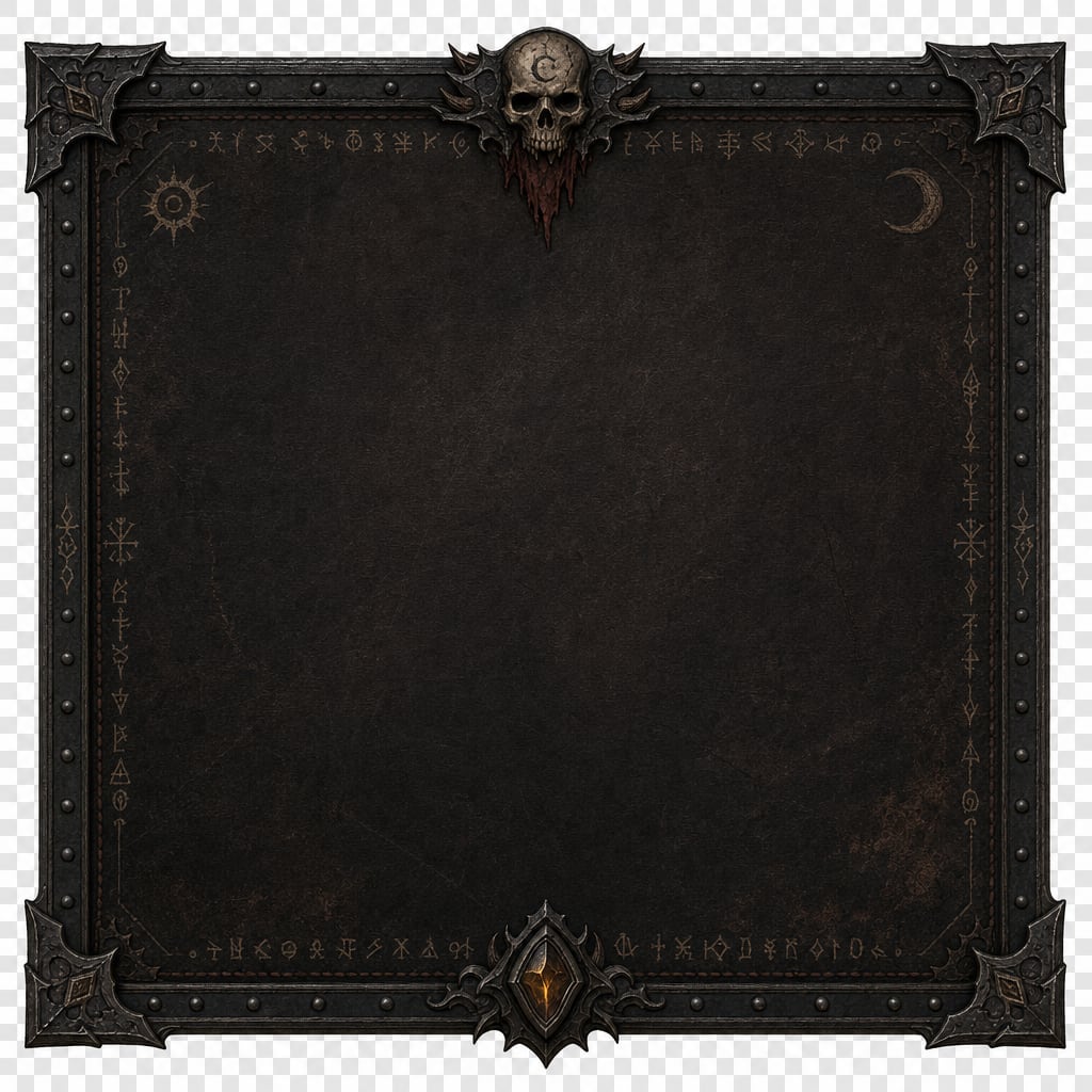 A dark fantasy RPG UI panel