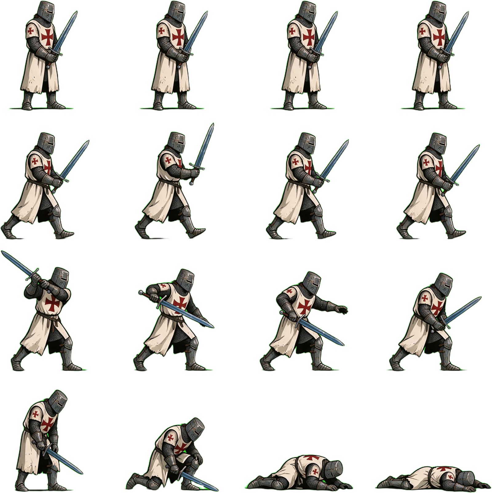 Templar Knight Sprite Sheet