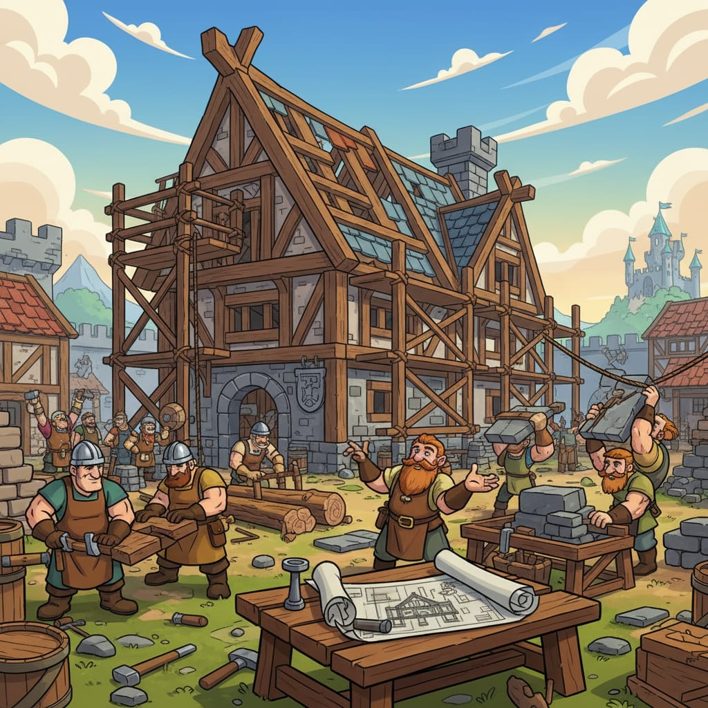 Image: Wide horizontal banner art for guild hall upgrades