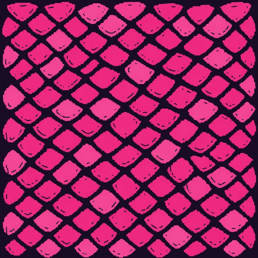 Crude Pink Pixel Fish Scale Texture