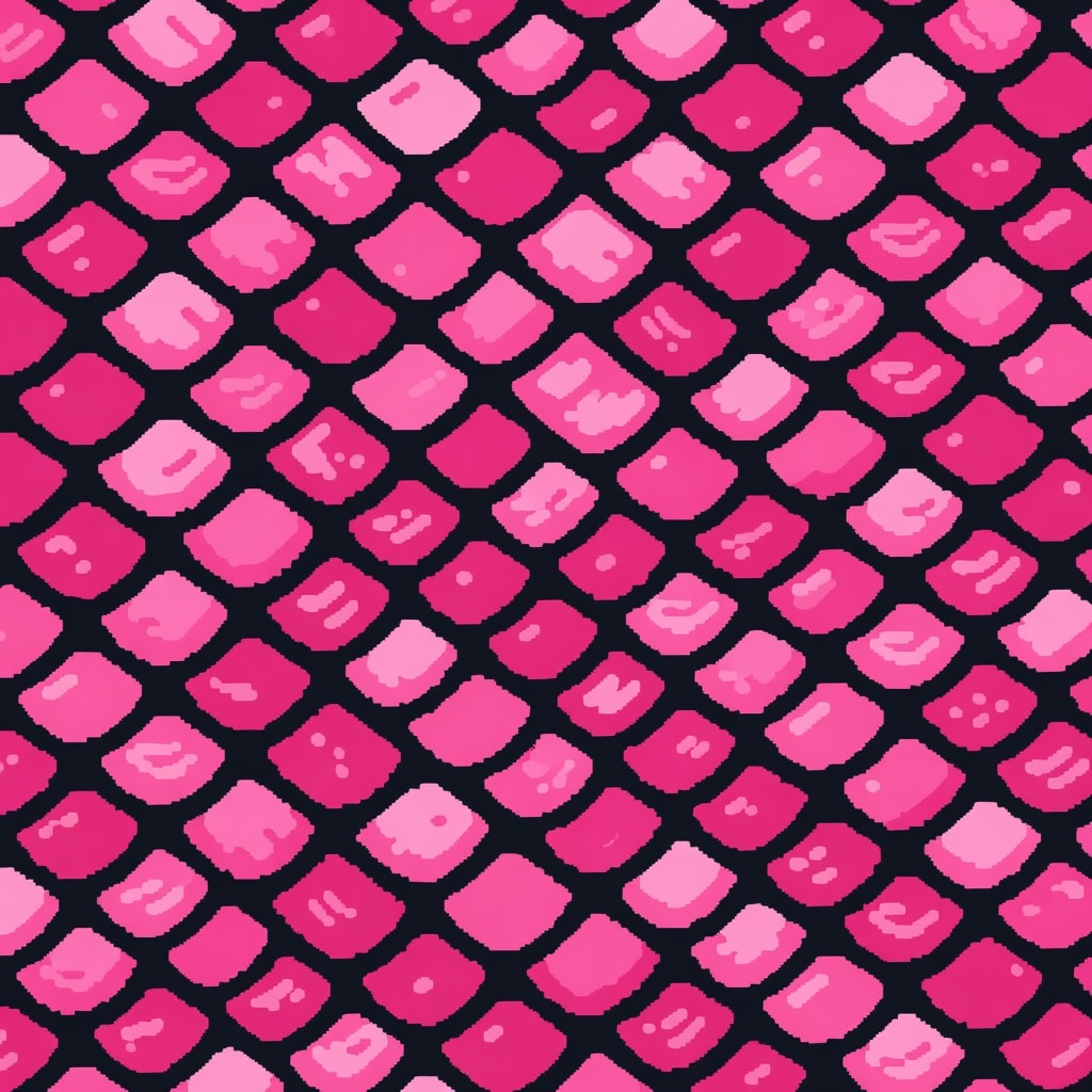 Crude Pink Pixel Fish Scale Texture