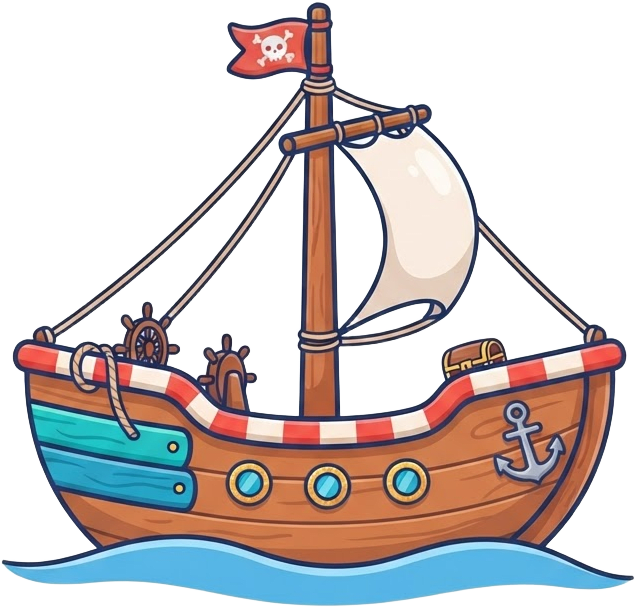 Pirate Boat Illustration
