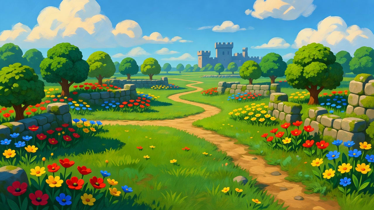 Grassy Courtyard Landscape