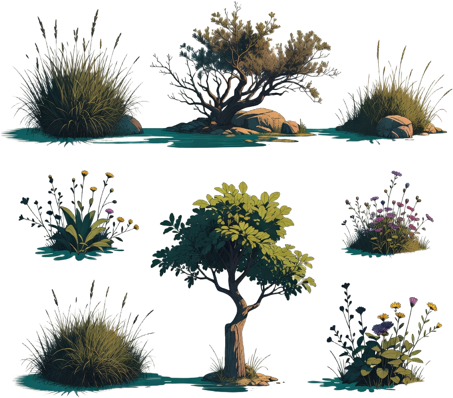 Vegetation Depth Props Set