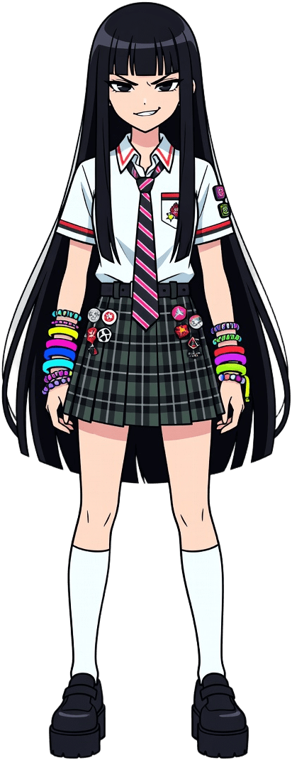 Punk Schoolgirl Character
