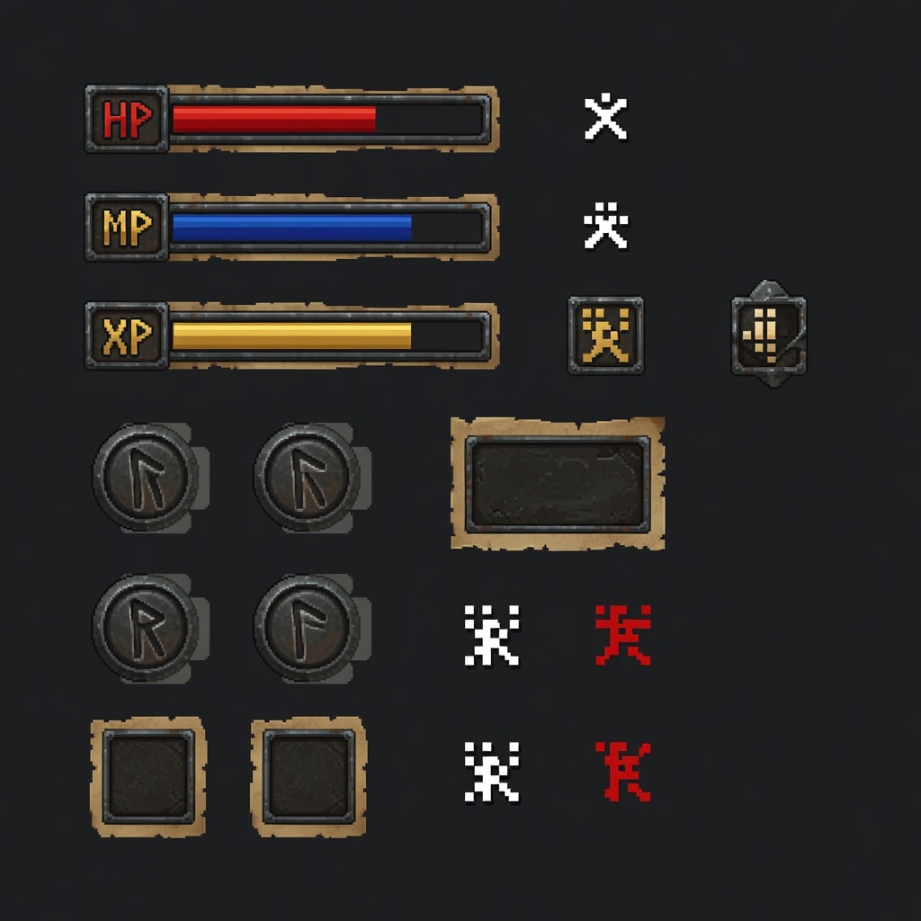 Aethermoor Dark Metal HUD Kit