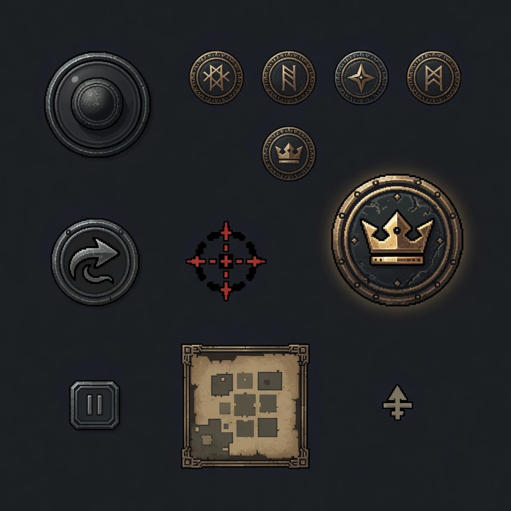 Aethermoor Mobile Controls UI Atlas