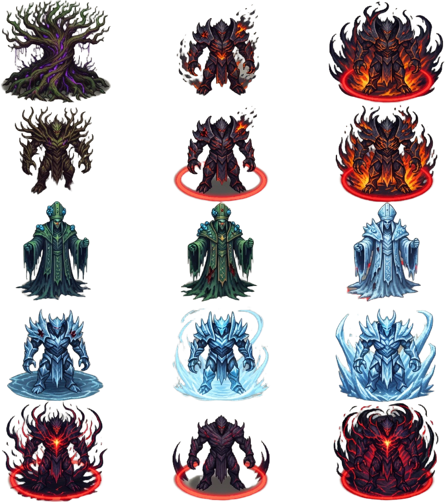 Aethermoor Five Boss Sprite Atlas