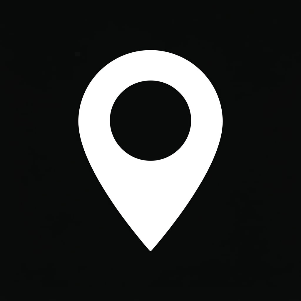 Image: Flat vector-style silhouette icon for a game map m