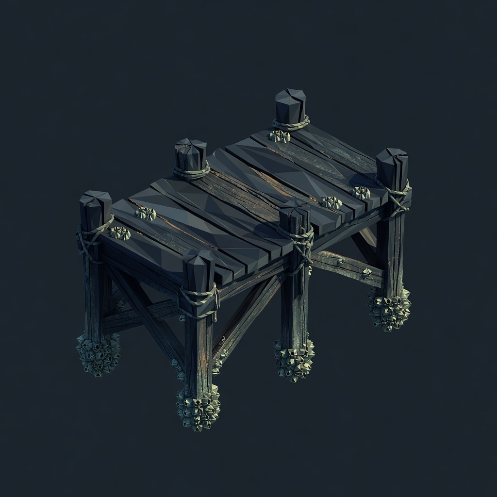 Weathered Isometric Dock Section