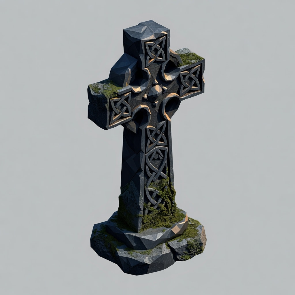 Weathered Celtic Stone Cross