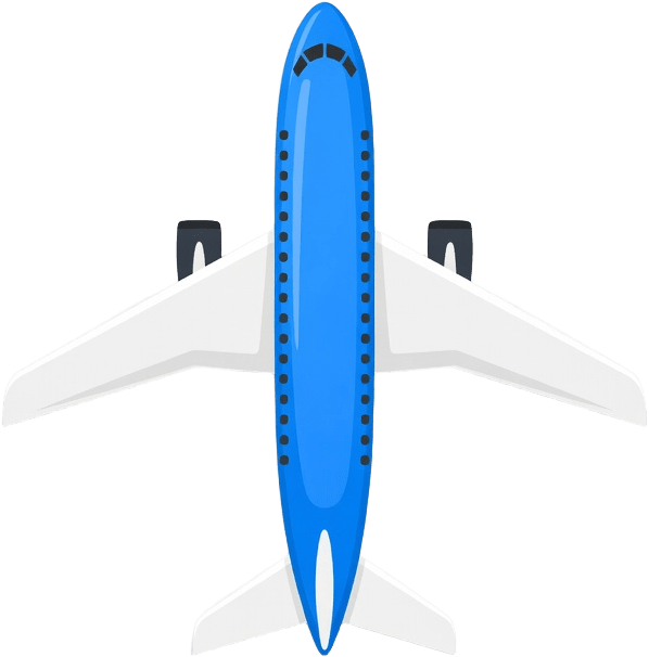 Airplane Medium Blue