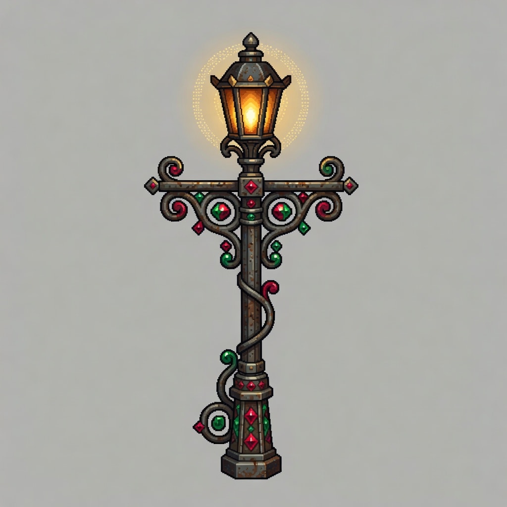 Arthurian Pixel Lamppost