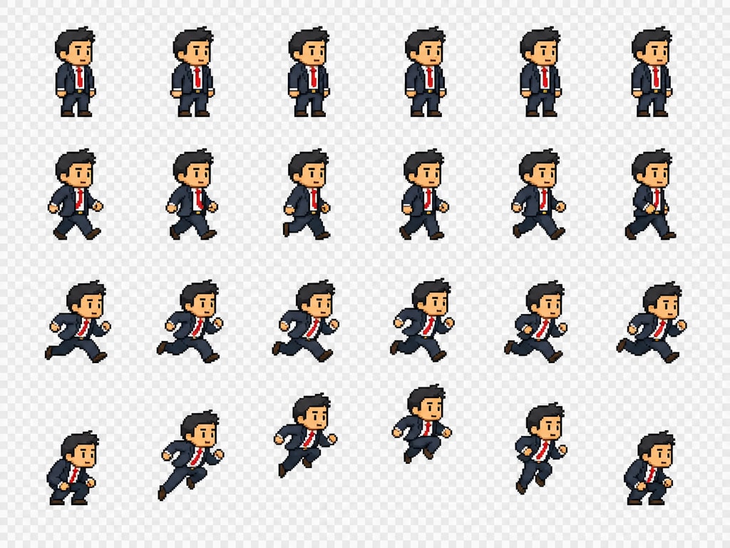 Corporate-Owen Pixel-Art Sprite Sheet