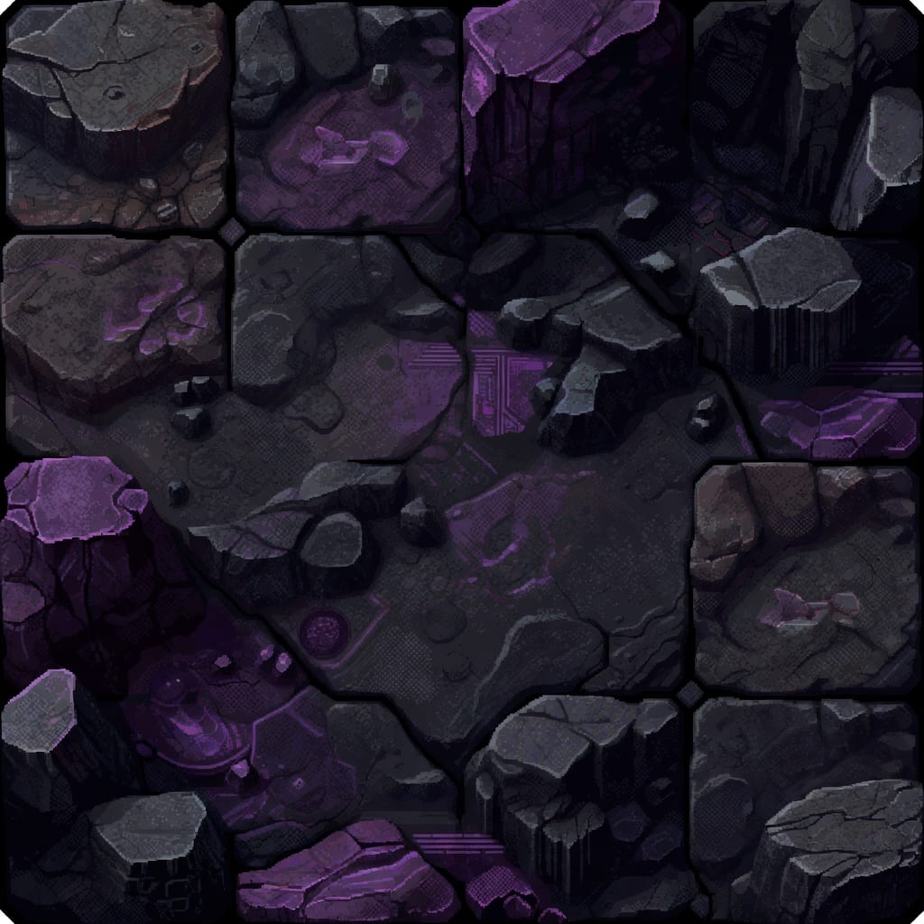 Dark Pixel Cave Floor