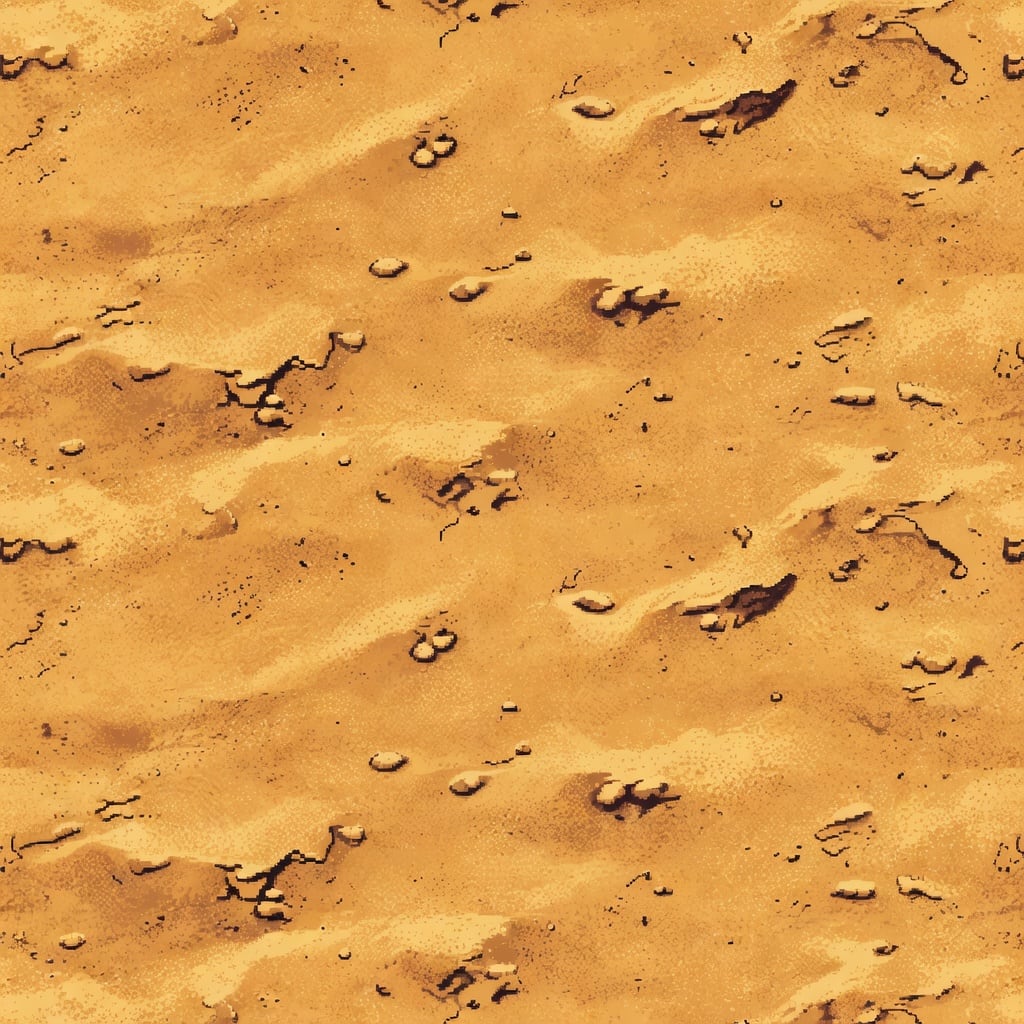 Retro Sci Fi Desert Tile