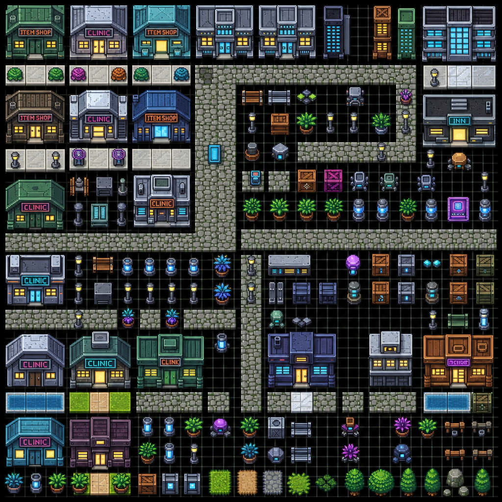 Pixel RPG Town Tileset (3)