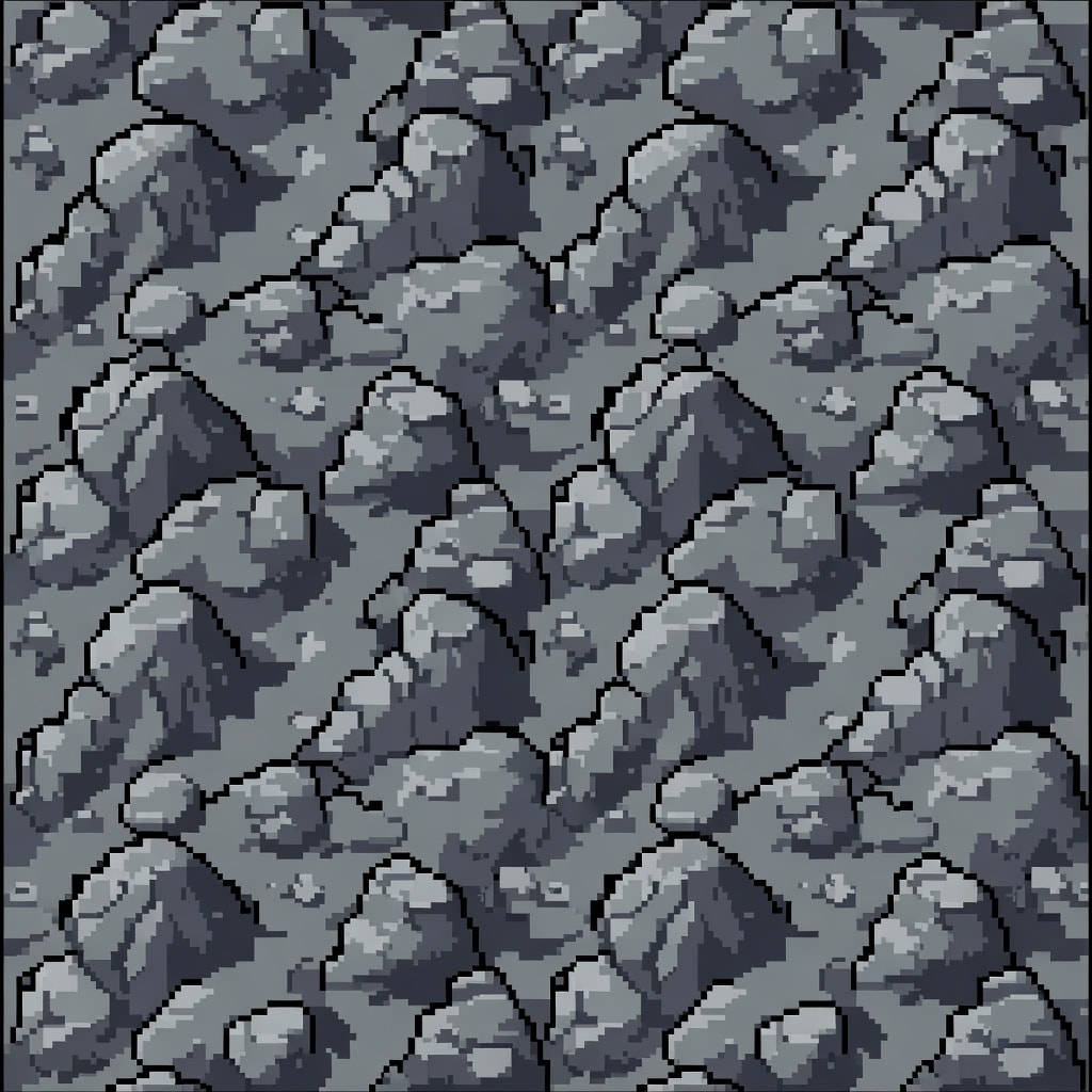 Gray Rocky Terrain Tile