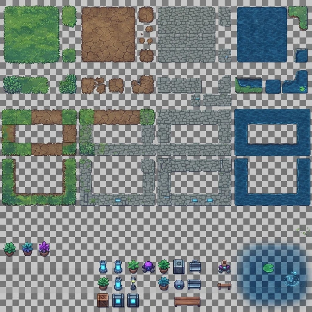 Top Down Terrain Tiles (3)