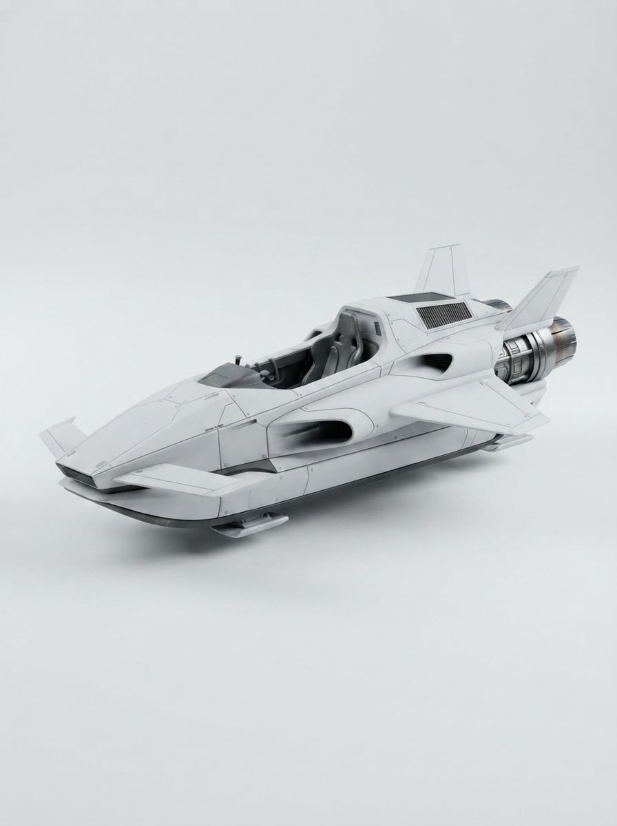 Futuristic White Racecar (4)