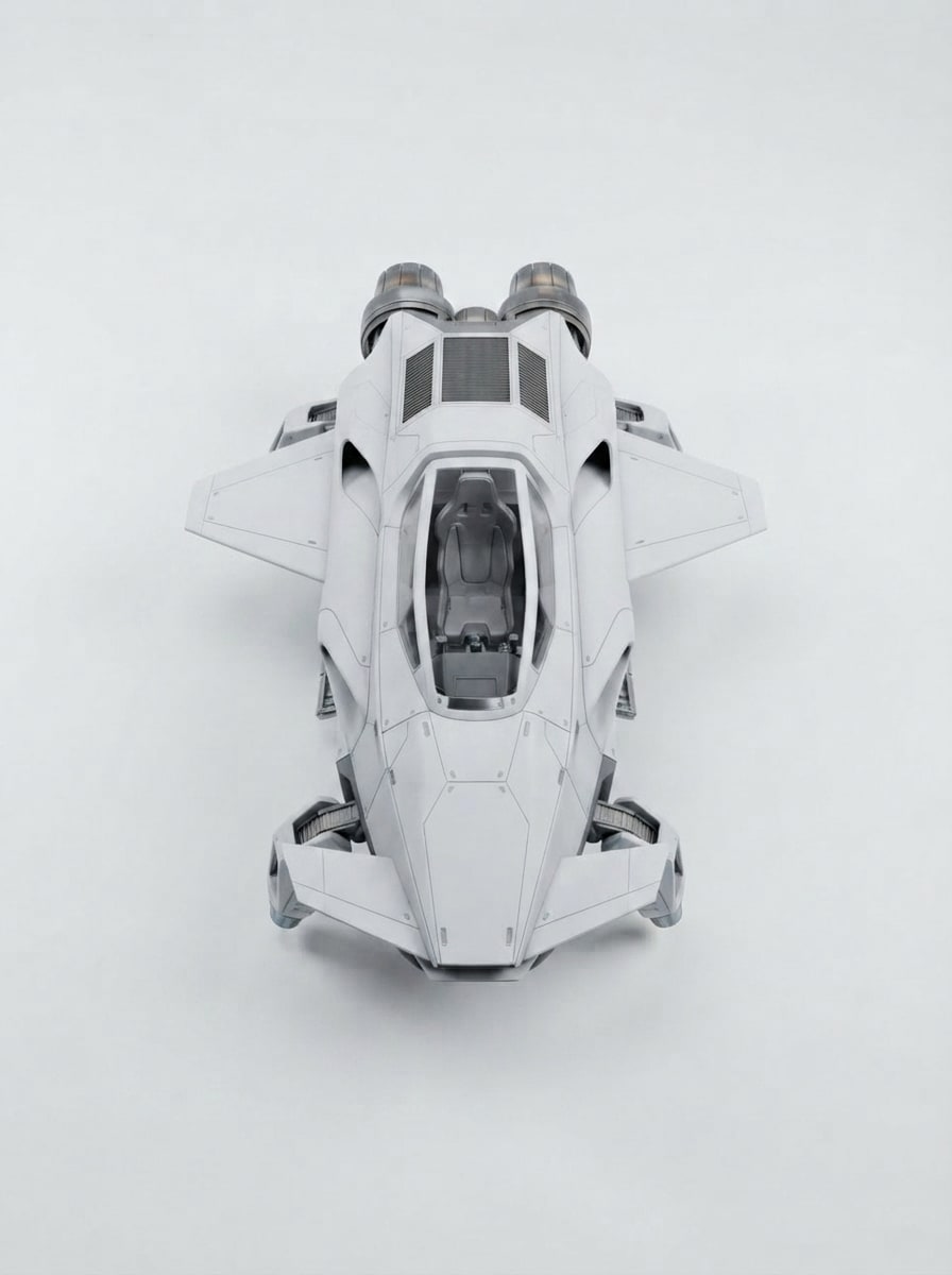 Futuristic Hypercar Hovercraft