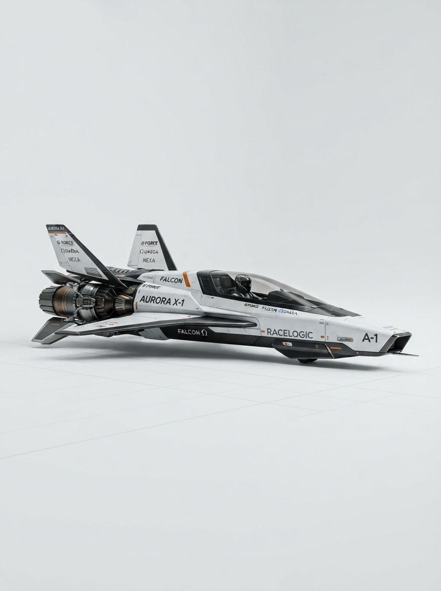 Sleek Futuristic Racing Craft (3)
