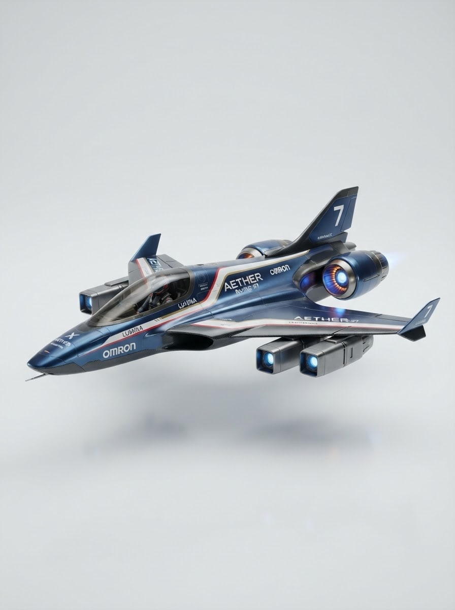 Futuristic Hypercar Racing Aircraft (3)