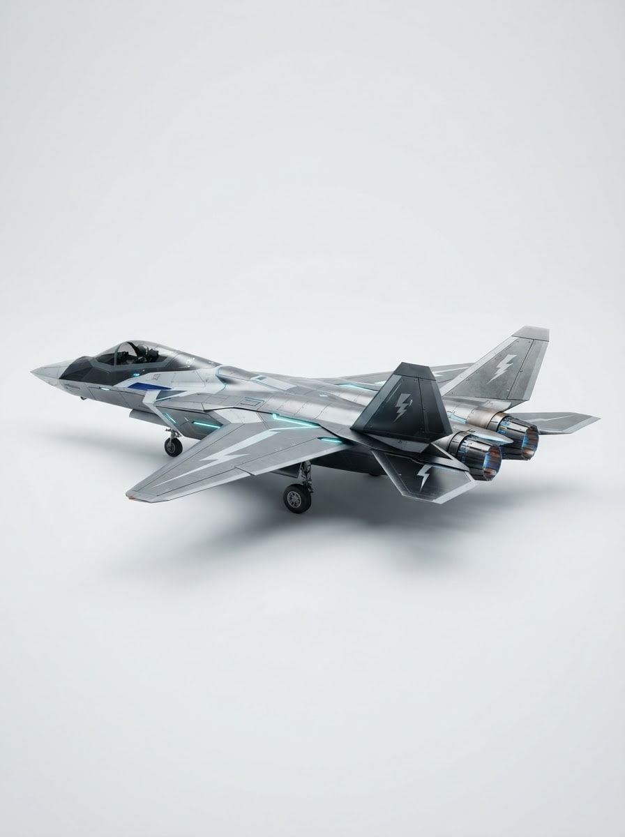 Futuristic Lightning Fighter Jet