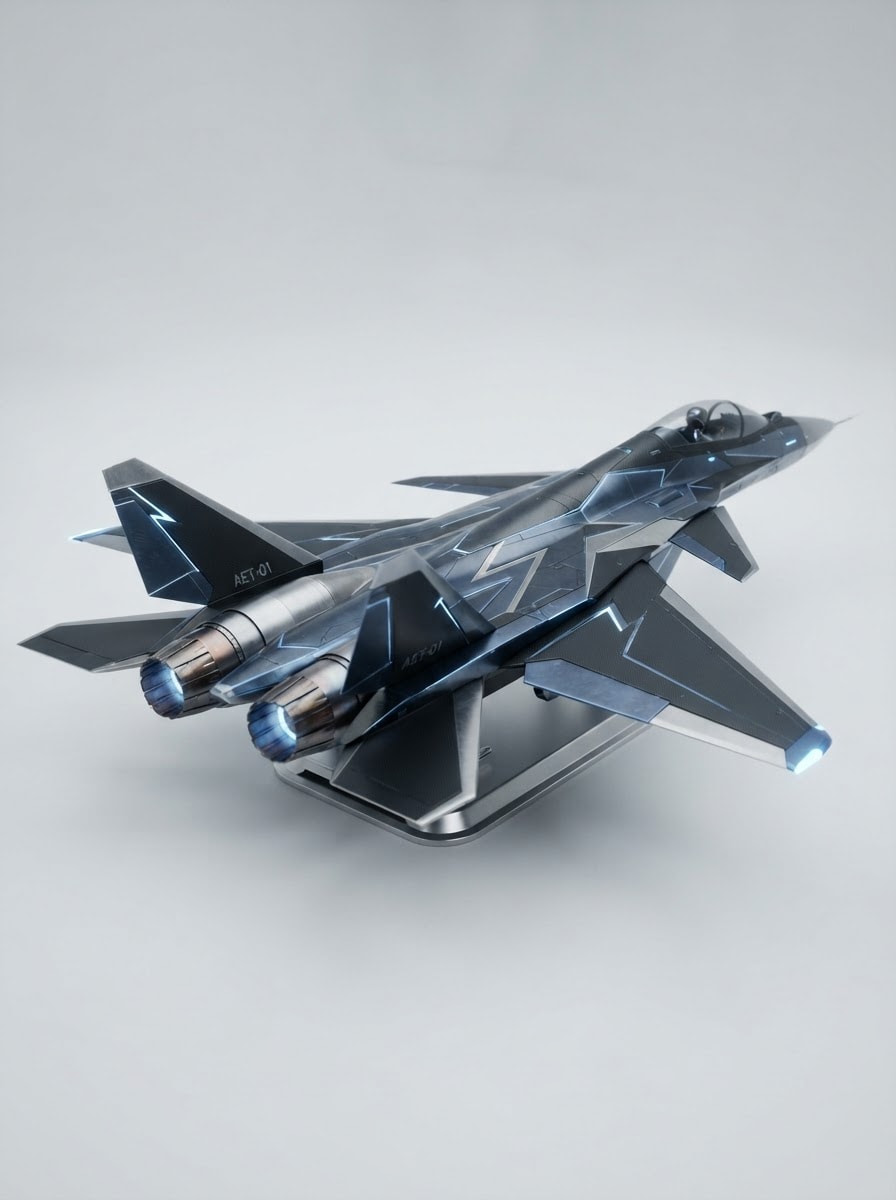 Futuristic Lightning Fighter Jet (2)
