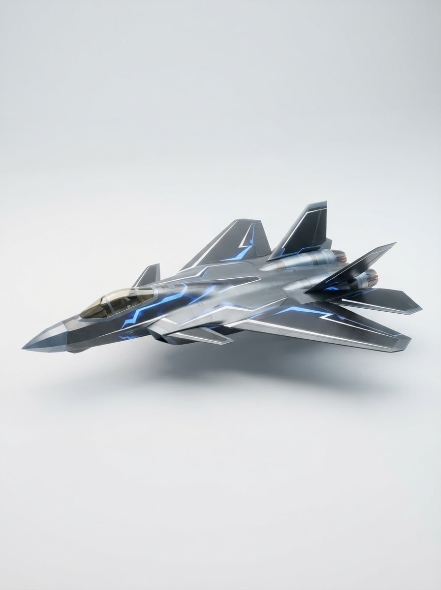 Futuristic Lightning Fighter Jet (4)