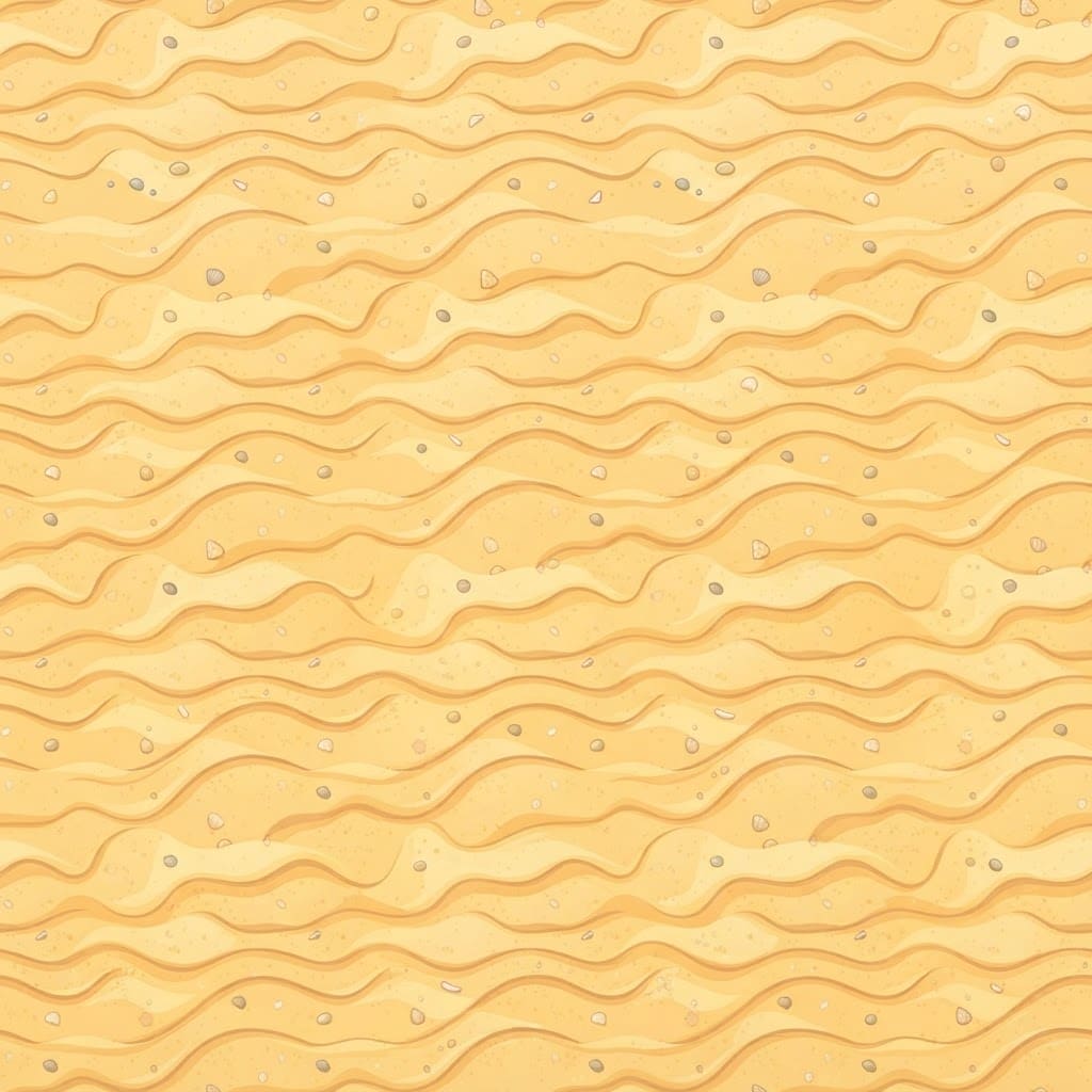 Image: Seamless tileable texture of stylized cartoon beac