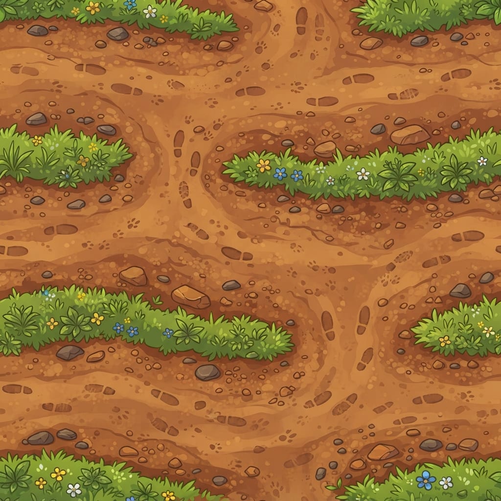 Image: Seamless tileable texture of a stylized cartoon di