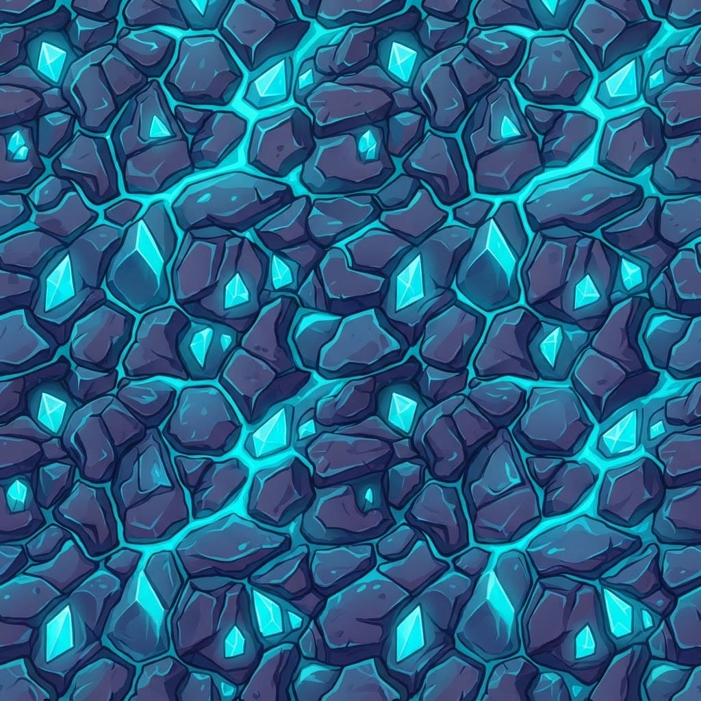 Image: Seamless tileable texture of a dark cavern rock wa