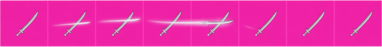 Sword Swing Right to Left 8 Frame Sheet