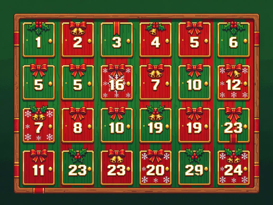 Calendario dell Avvento Pixel Art