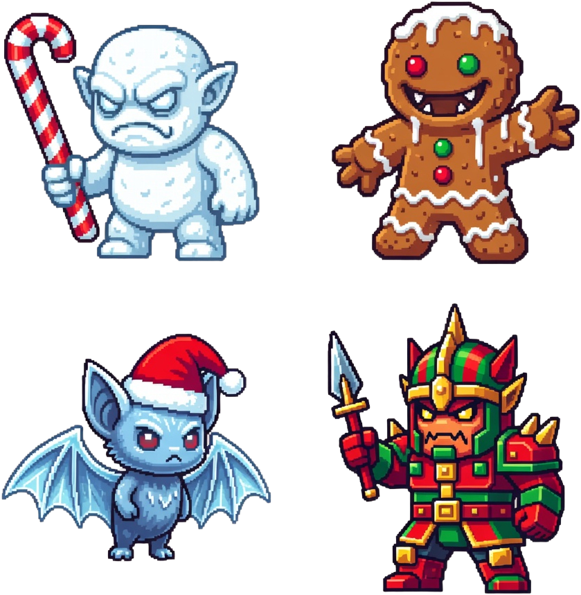 Nemici Natalizi Pixel Art
