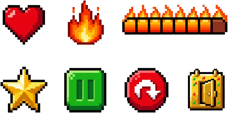 HUD Natalizio Pixel Art