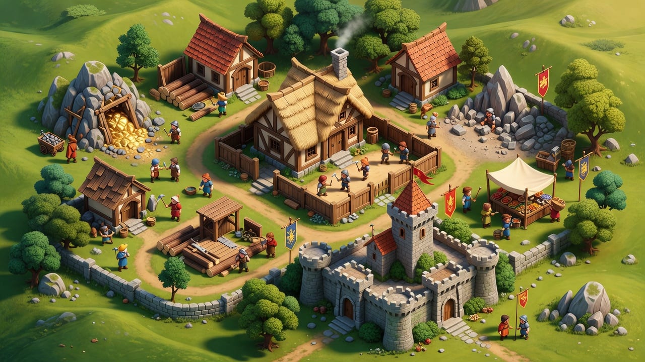 Vila Medieval Isométrica — MVP