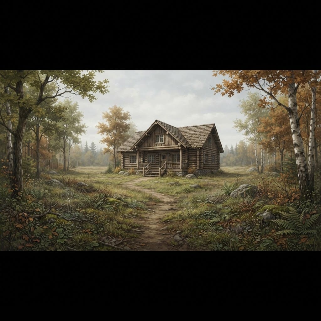Rustic Forest Log Cabin