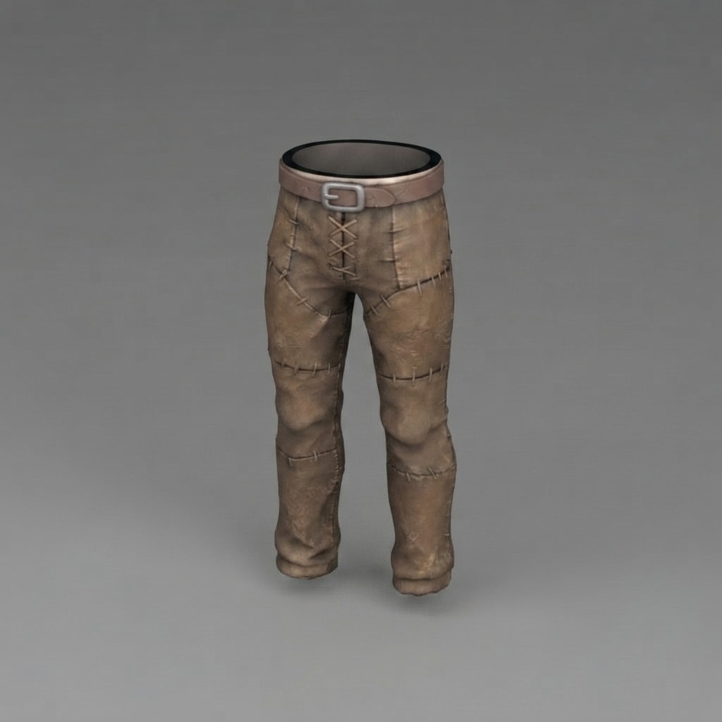 Image: Isolate ONLY the brown leather trousers from this 